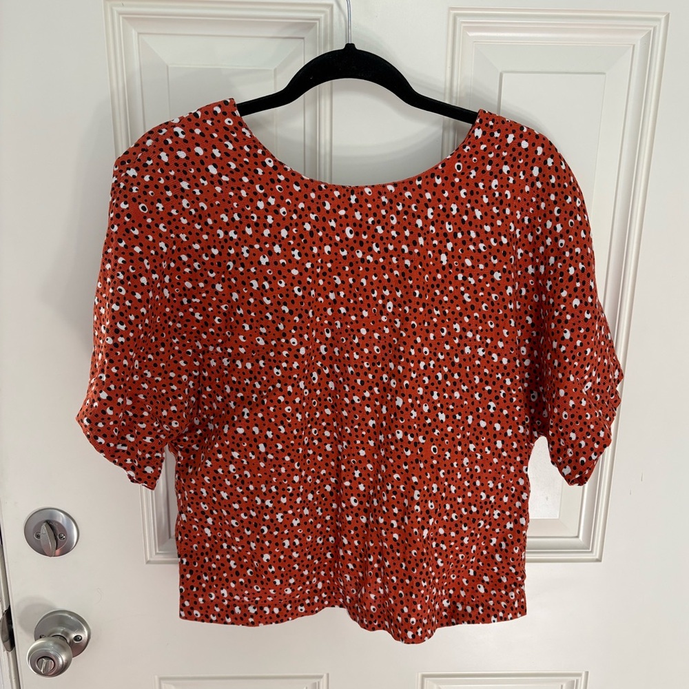 The Odells Alice Reversible Top Size XS Cotton Linen Blen